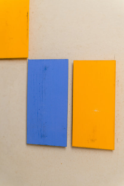 Collage bleu et jaune