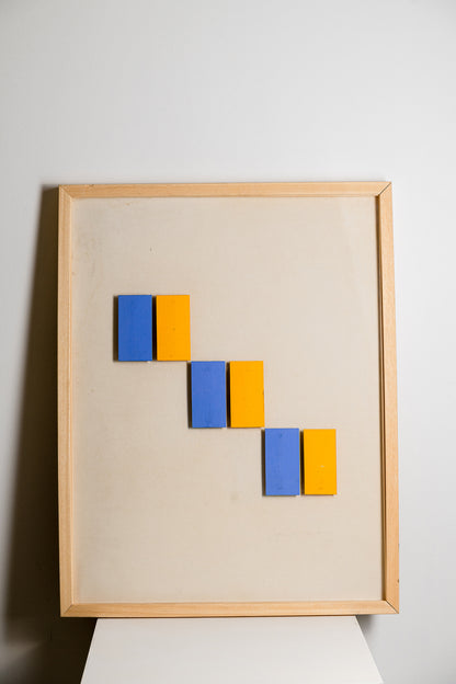 Collage bleu et jaune